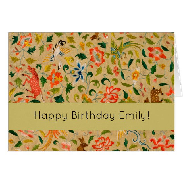 Animal Antique Horse Bird Hjort Rabbit Hälsningskort (Framsidan Horizontal)