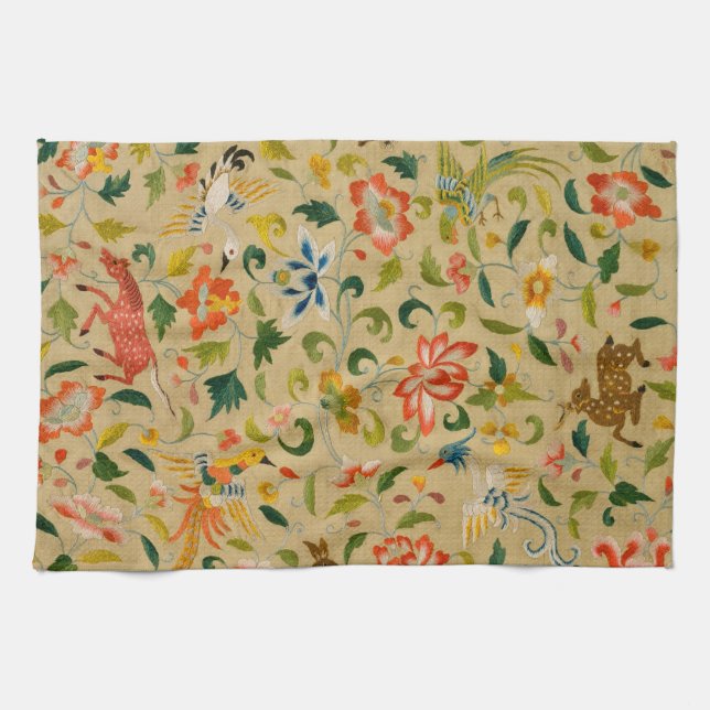 Animal Antique Horse Bird Hjort Rabbit Kökshandduk (Horisontell)