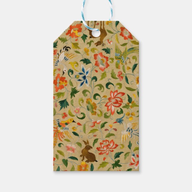 Animal Antique Horse Bird Hjort Rabbit Presentetikett (Framsidan)