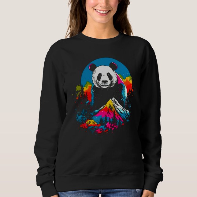 Animal Artist Panda Pop Design T Shirt (Framsida)
