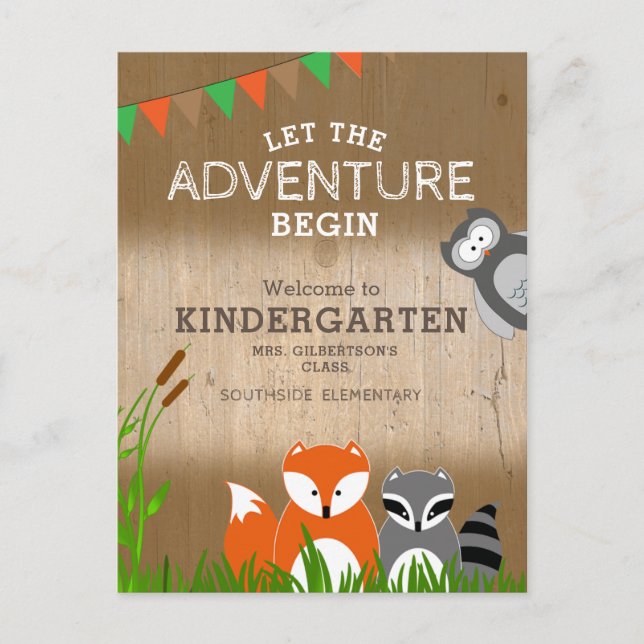 Animal Äventyr | Välkommen till Kindergarten Vykort (Framsida)