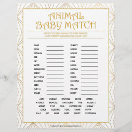 Animal Baby Match [Golden Linjer] Brevhuvud