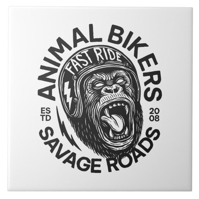 Animal Bikers Kakelplatta (Framsidan)