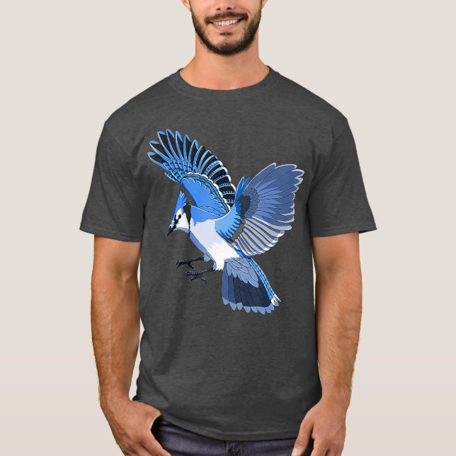 Animal Bird Blue Jay T Shirt (Framsida)
