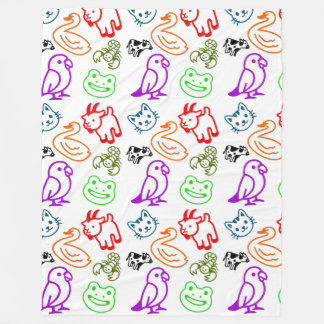 Animal Blanket Fleecefilt