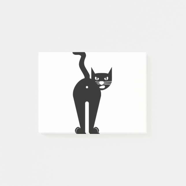 Animal Cat Mammal Silhouette Post-it Block (Framsida)