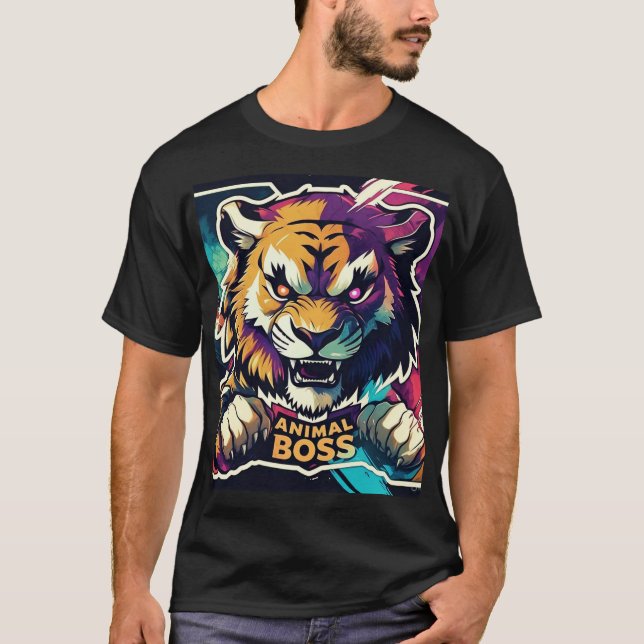 Animal Chef Lejon T-Shirt | Fet Kung i Jungle (Framsida)