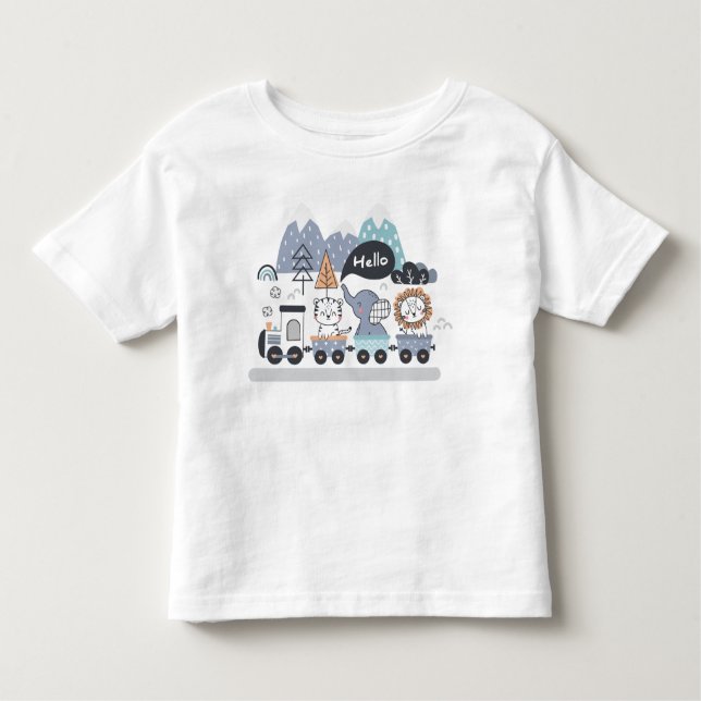 Animal Choo Choo Tåg T Shirt (Framsida)