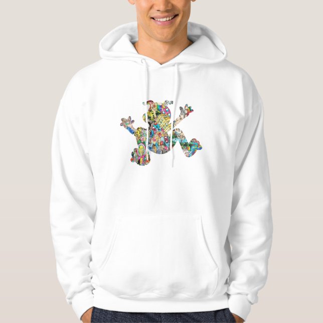 animal-colore-cartoon-character hoodie (Framsida)