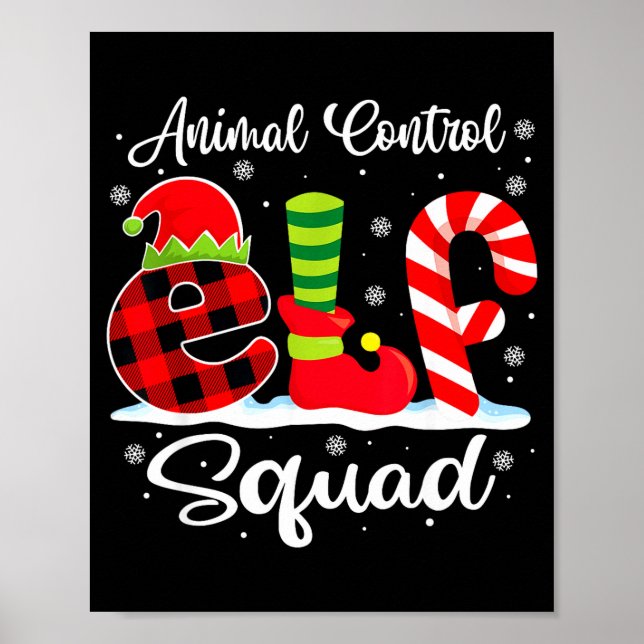 Animal Control Elf Squad Christmas Officer Matchin Poster (Framsidan)