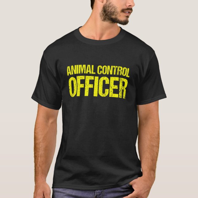 Animal Control Officer Halloween Costume T Shirt (Framsida)