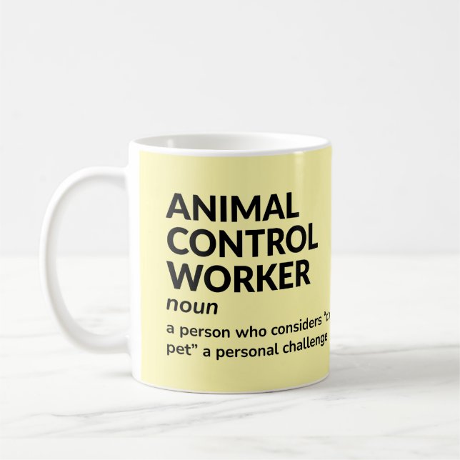 Animal Control Worker Humor Mugg (Vänster)
