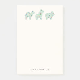 Animal Cookie Parad Barn Post-it - Mint Block