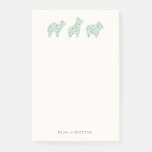 Animal Cookie Parad Barn Post-it - Mint Block