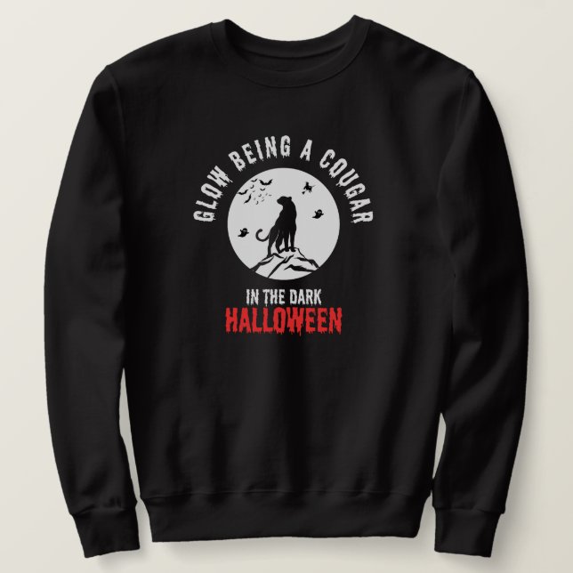 Animal cougar lång ärmad tröja (Design framsida)