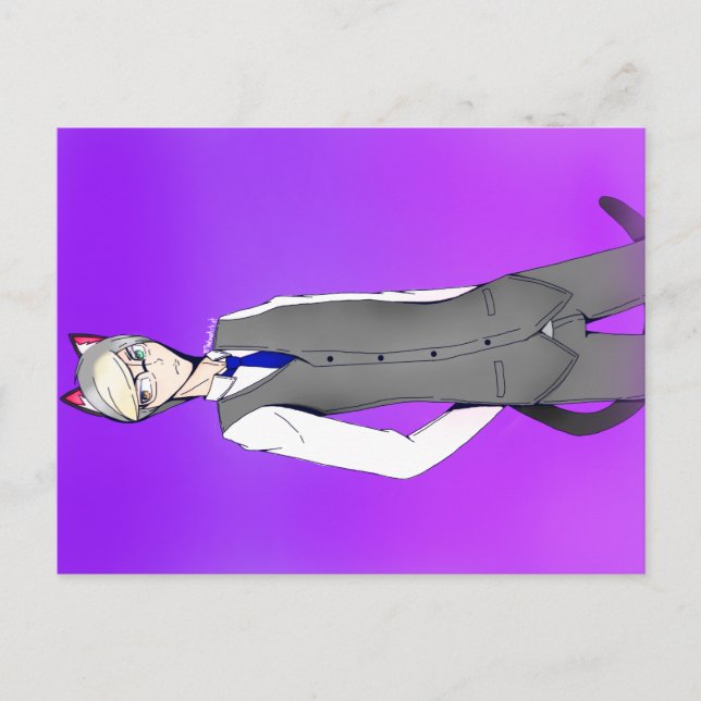 Animal Crossing Humanized Raymond Postcard Vykort (Framsida)