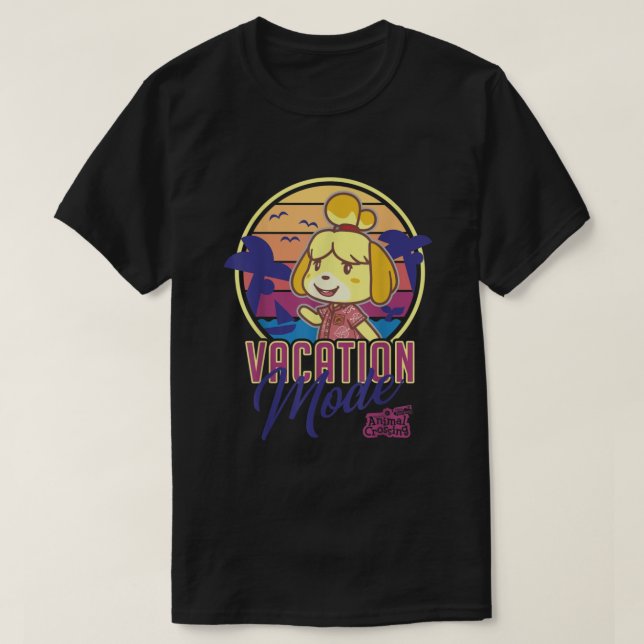 Animal Crossing New Horizons Isabelle Vacation Mod T Shirt (Design framsida)