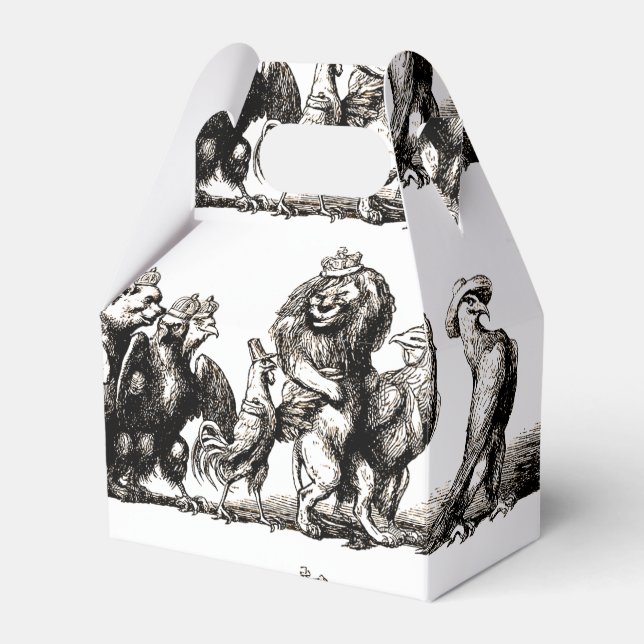 Animal Cute Art Unicorn Elephant Lejon Zoo Presentaskar (Framsidan Sidan)