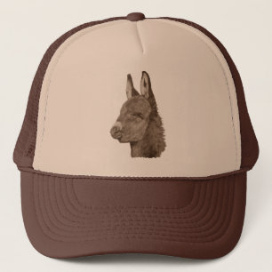 animal drawing of cute donkey keps