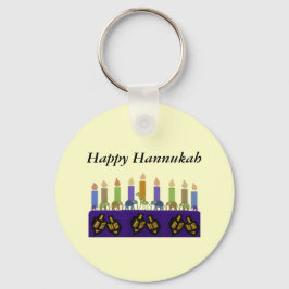 Animal Dreidel Hannukah Menorah Keychain Nyckelring