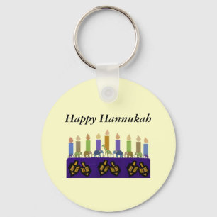 Animal Dreidel Hannukah Menorah Keychain Nyckelring