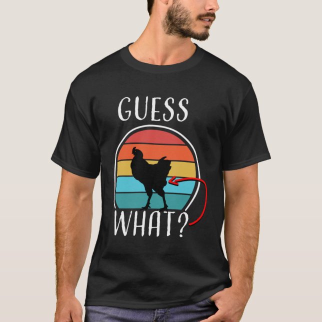 Animal Farm Guess What Chicken Butt White  1 T Shirt (Framsida)
