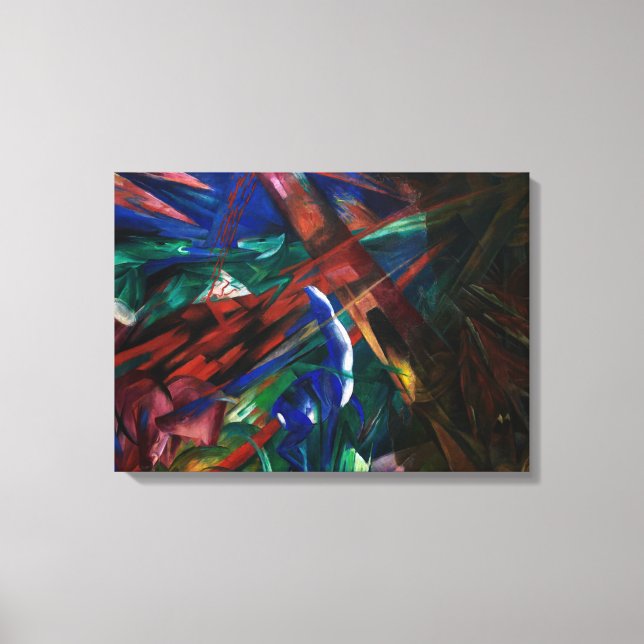 Animal Fates 1913 Franz Marc Oljemålning Prints Canvastryck (Framsida)