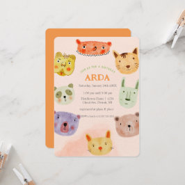 Animal Födelsedagsfest inbjudan