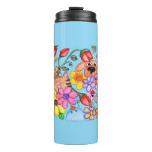 Animal Friends Among the Flowers