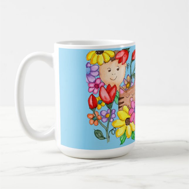 Animal Friends Among the Flowers Kaffemugg (Vänster)