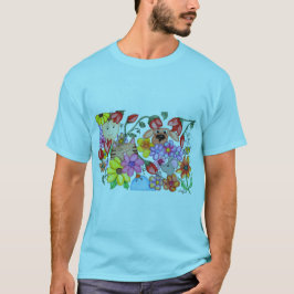 Animal Friends Among the Flowers T Shirt
