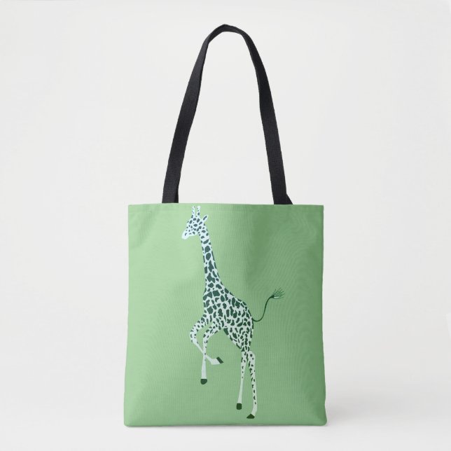 Animal Friendship - Giraffe -2 faces Tote Epaule Tygkasse (Framsida)