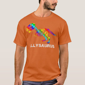 Animal Gift Rainbow Tre Dinosaur Skeleton Gay Prid T Shirt