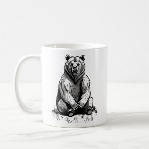 Animal Graphic Hej Bear Humor, Funny Wildlife Kaffemugg