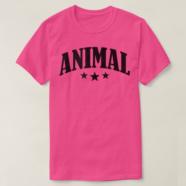 ANIMAL Gym Fitness Workout Bodybuilding Motivation T Shirt (Design framsida)