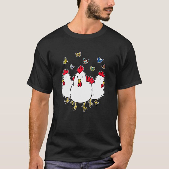 Animal Hen Chicken T Shirt (Framsida)