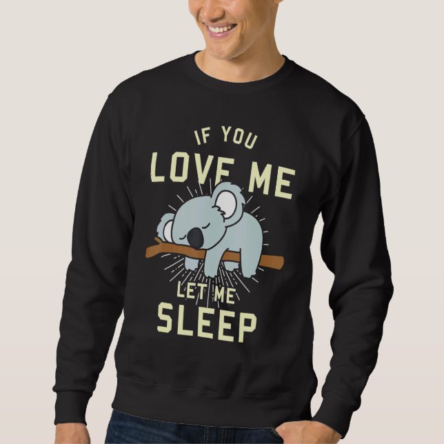 Animal Idea Sleeping Koala Lång Ärmad Tröja (Framsida)