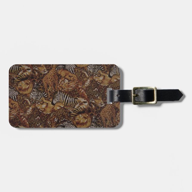 ANIMAL JUNGLE SAFARI BAGAGEBRICKA (Horisontell Framsida)