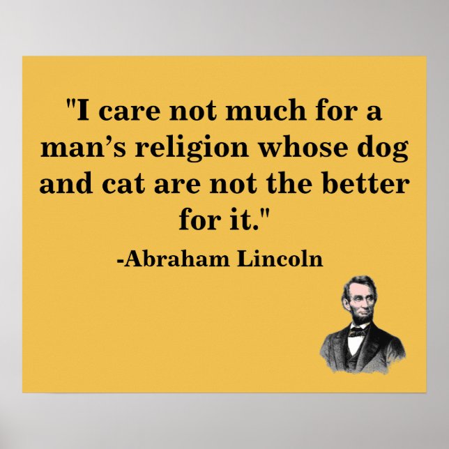 Animal Lover Abraham Lincoln Quote Poster (Framsidan)
