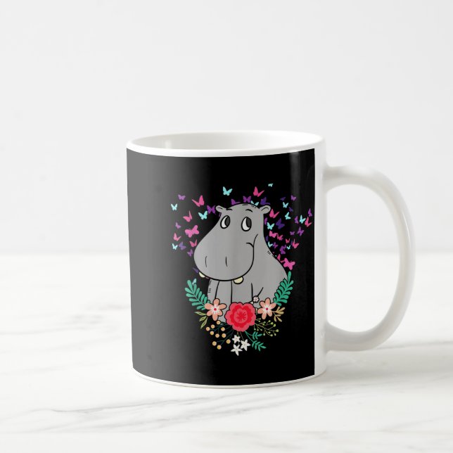 Animal Lover Butterfly Valentines Day Gift Flowers Kaffemugg (Höger)