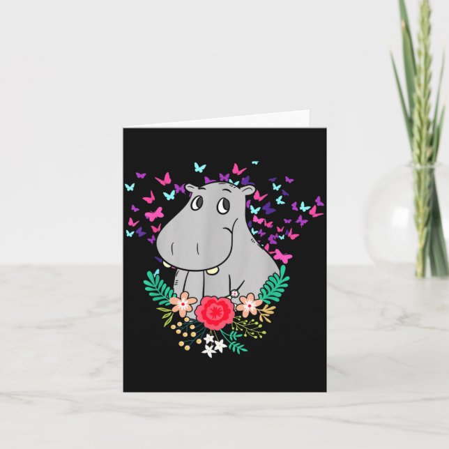 Animal Lover Butterfly Valentines Day Gift Flowers Kort (Framsida)