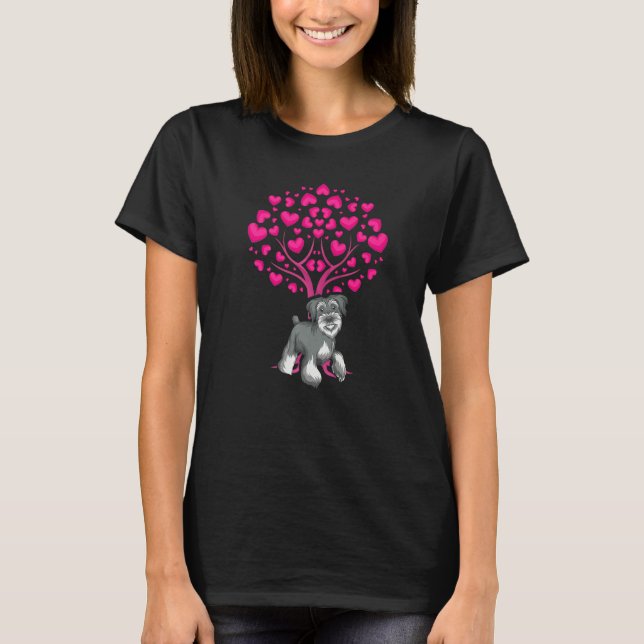 Animal Lover Dog Lover Heart Pet Owner Heart Tree  T Shirt (Framsida)