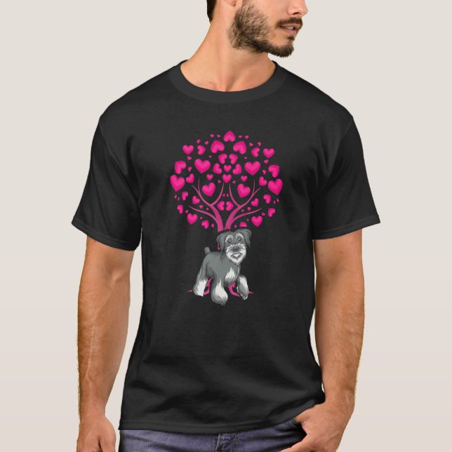 Animal Lover Dog Lover Heart Pet Owner Heart Tree  T Shirt (Framsida)