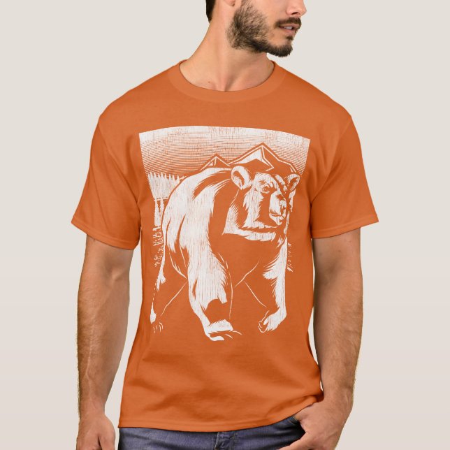 Animal lover forest dweller forest animal gift bea t shirt (Framsida)