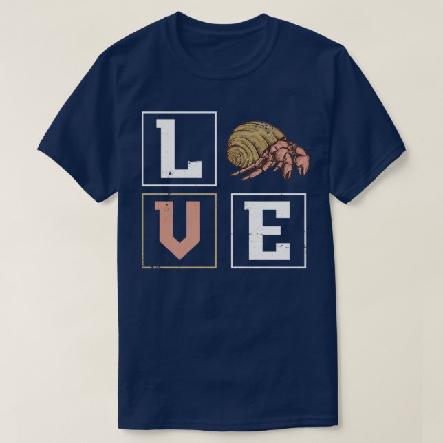 Animal Lover Gift Hermit Crab T Shirt (Design framsida)