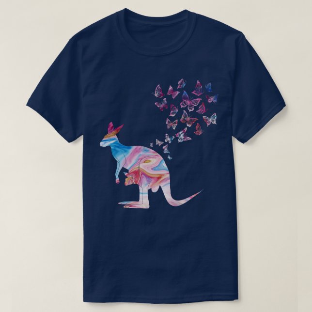 Animal Lover Gift Vintage Kangaroo T Shirt (Design framsida)