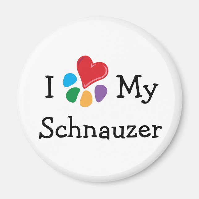 Animal Lover_I Heart My Schnauzer Magnet (Framsidan)