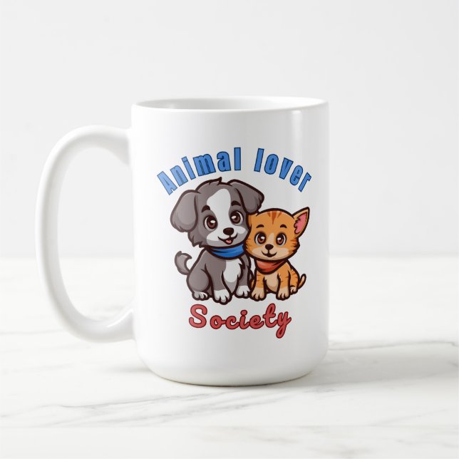 Animal lover society for animal lover  kaffemugg (Vänster)