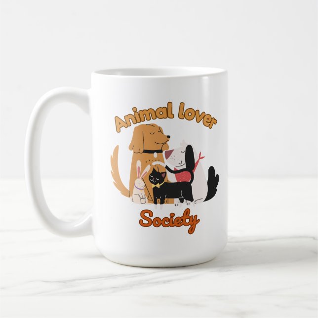Animal Lover Society for Pet lover  Kaffemugg (Vänster)