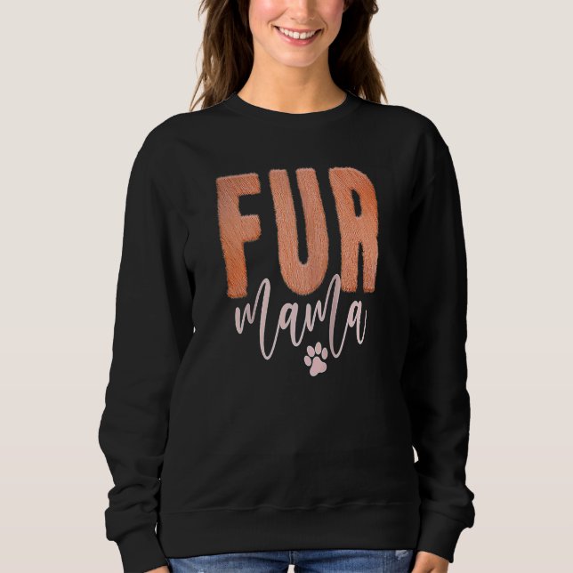Animal Loving MaMa Loves Her Fur Babies Cat Dog An T Shirt (Framsida)